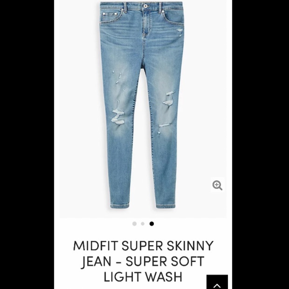 NWT: Size 12T Torrid Midfit Skinny Jean Lightwash